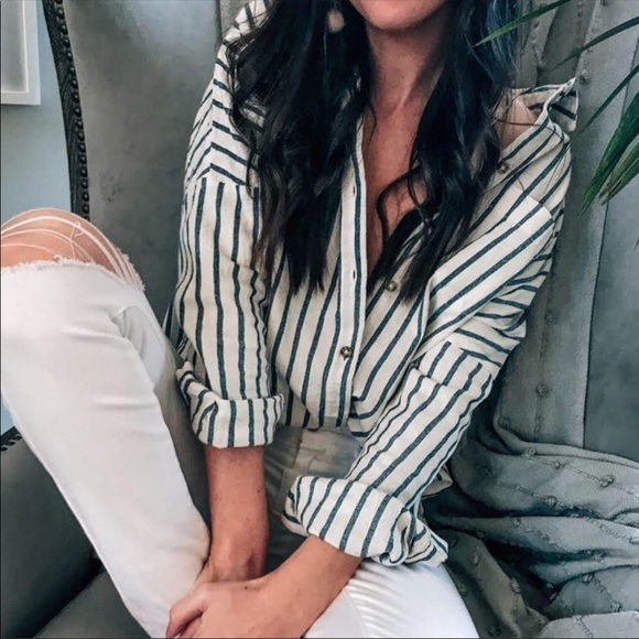 Urban Outfitters Tops - Urban Outfitters | Button Down Striped Blouse XS